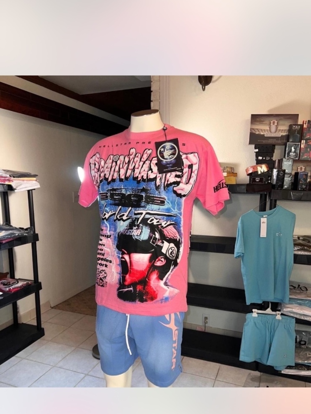 Men’s Hellstar short/shirt sets large
